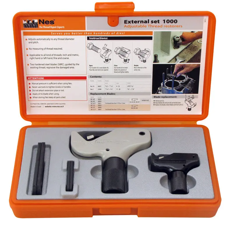 Nes1000 External Thread Restoration Kit: 5/32"–1-1/2" (4–38 Mm) 1