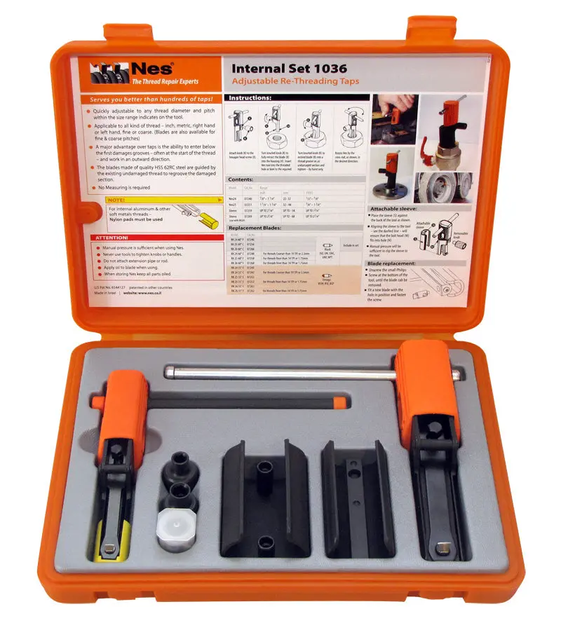 Nes1036 Precision Internal Thread Restorer: 7/8"–2-5/8" (22–68 Mm) 1
