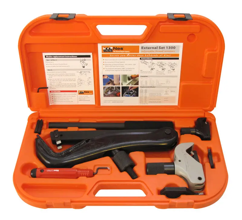 Nes1300 External Pipe Rethreading Kit – 5/32" To 5" (4–128 Mm) 1