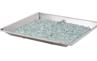 Outdoor Greatroom 24-Inch Square Crystal Fire Plus Gas Burner – Manual Ignition (Cfp2424Dsing) 1