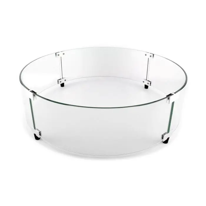 Outdoor Greatroom 25" Round Glass Wind Guard (Gg-25-R) 1