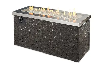 Outdoor Greatroom 48" Stainless Steel Key Largo Linear Gas Fire Pit Table (Kl-1242-Ss) 1