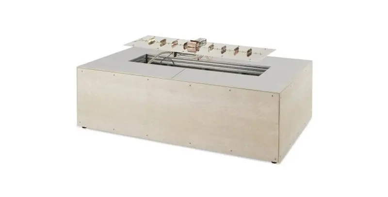 Outdoor Greatroom 60" Linear Two-Deck Ready-To-Finish Gas Fire Pit Table (Rtf60Tdlp-K) 1