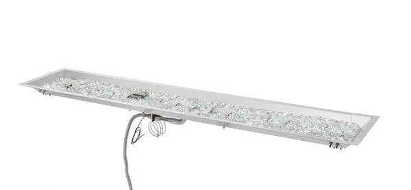 Outdoor Greatroom 84-Inch Crystal Fire Plus Linear Gas Burner – Direct Spark Ignition (Natural Gas) 1