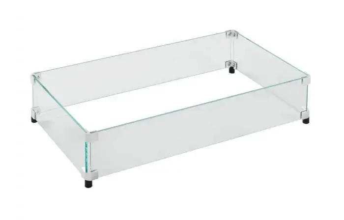 Outdoor Greatroom Fixed Glass Wind Guard – 12X24 Inch Rectangular (Gg-1224) 1