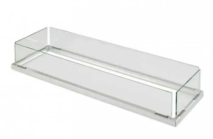 Outdoor Greatroom Folding Glass Wind Guard – 12X42 Inch Rectangular (Fwg-1242) 1