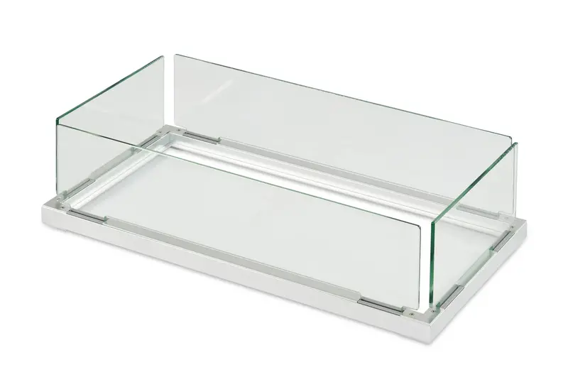 Outdoor Greatroom Linear Folding Glass Wind Guard – 12X24 Inch (Fwg-1224) 1