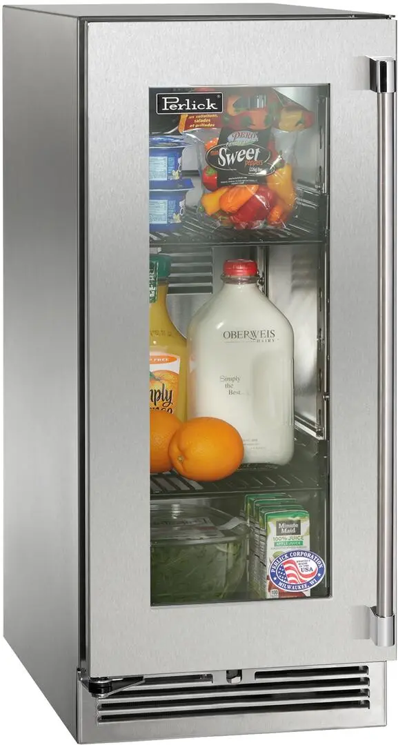 Perlick 15-Inch Signature Series Outdoor Refrigerator — Model Hp15Rm-4-3 1