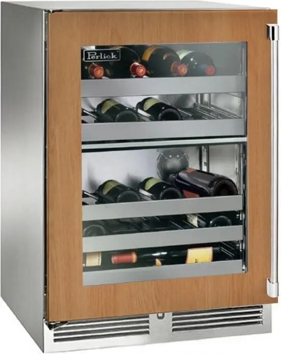 Perlick Hp24Dm-4-4 24" Single-Zone Built-In Wine Cooler – Panel-Ready Design 1