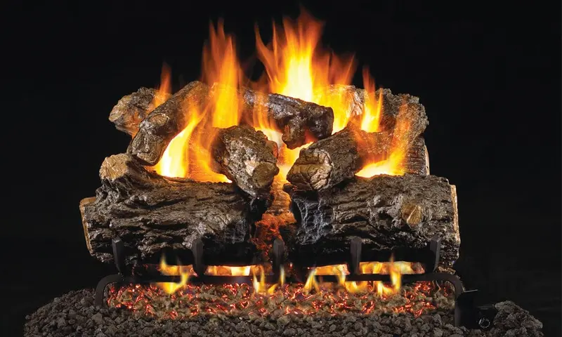 Real Fyre 18- To 20-Inch Burnt Rustic Oak Vented Gas Log Set 1