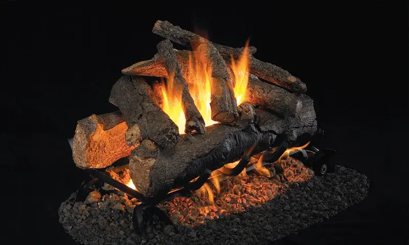 Real Fyre American Oak Ao-2-30 30-Inch See-Through Vented Gas Log Set – Classic Timber Silhouette 1
