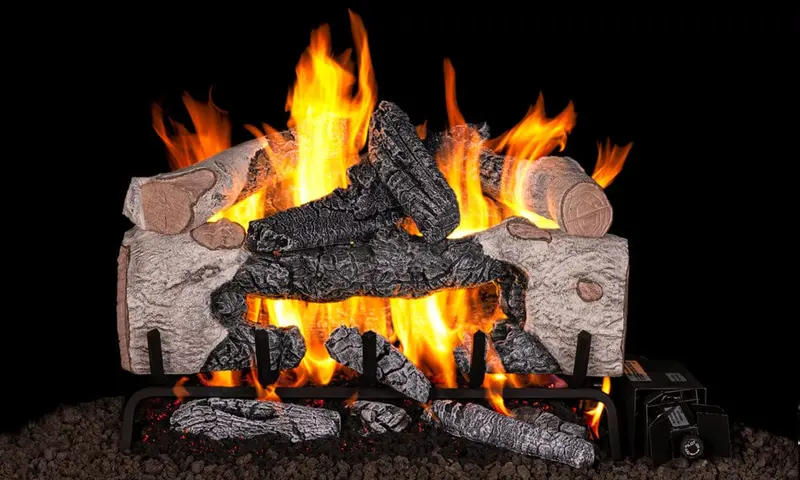 Real Fyre Charred Cinder Birch Vented Gas Log Set (Cndb) 1