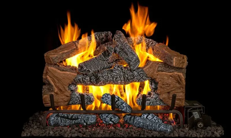 Real Fyre Charred Cinder Split Vented Gas Log Set (Cnds) 1