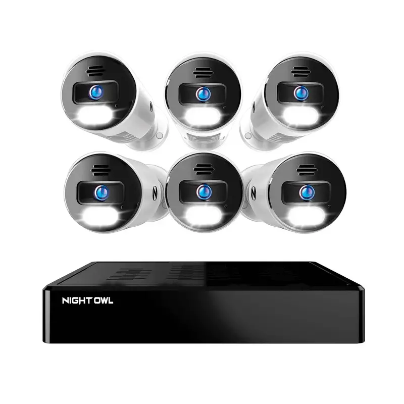 Refurbished 12-Channel 4K Bluetooth Nvr With 2Tb Hdd & 6 Wired 4K Spotlight Cameras Featuring 2-Way Audio, Siren & Alerts 1