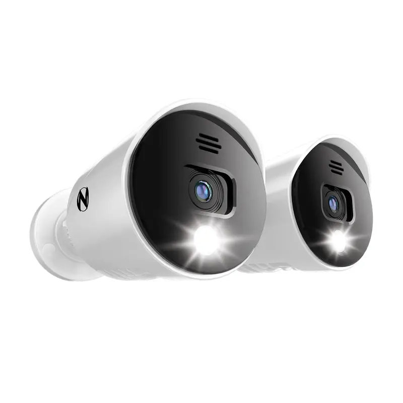 Refurbished Add-On Pack: 2 Wired 4K Spotlight Cameras With Audio Alerts & Siren Support (White) 1