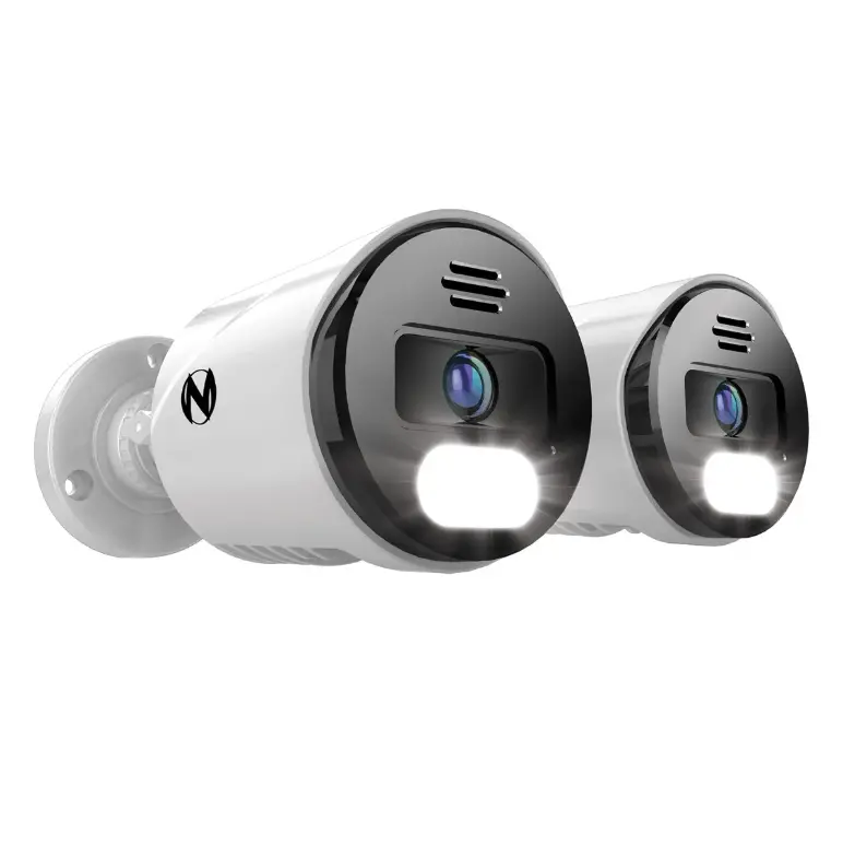 Refurbished Wired Ip 4K Spotlight Cameras With Two-Way Audio, Siren, And Audio Alerts – 2-Pack, White 1