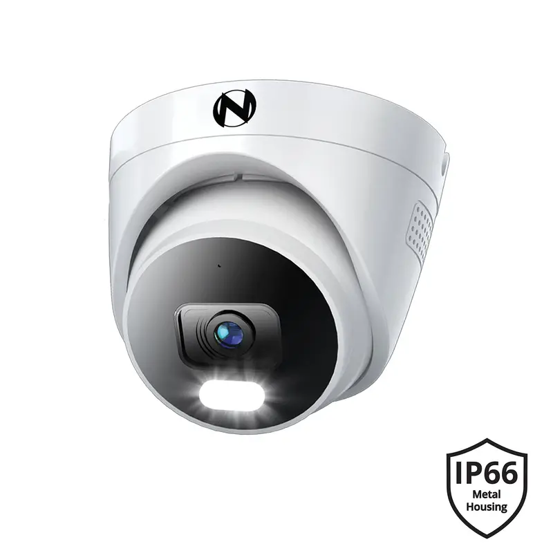 Rugged 4K Wired Ip Dome Camera With Deterrence And Two-Way Audio (White) 1