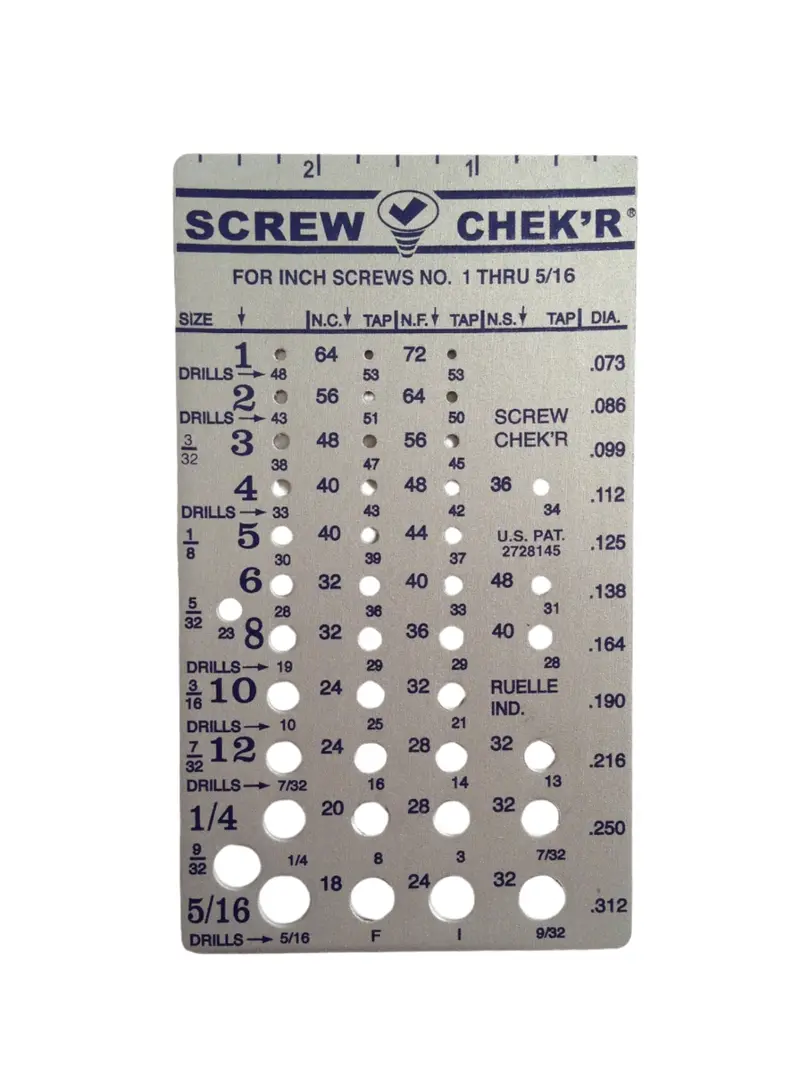 Sc.02110 Inch Screw Identification Tool – Precision Metal Body 1