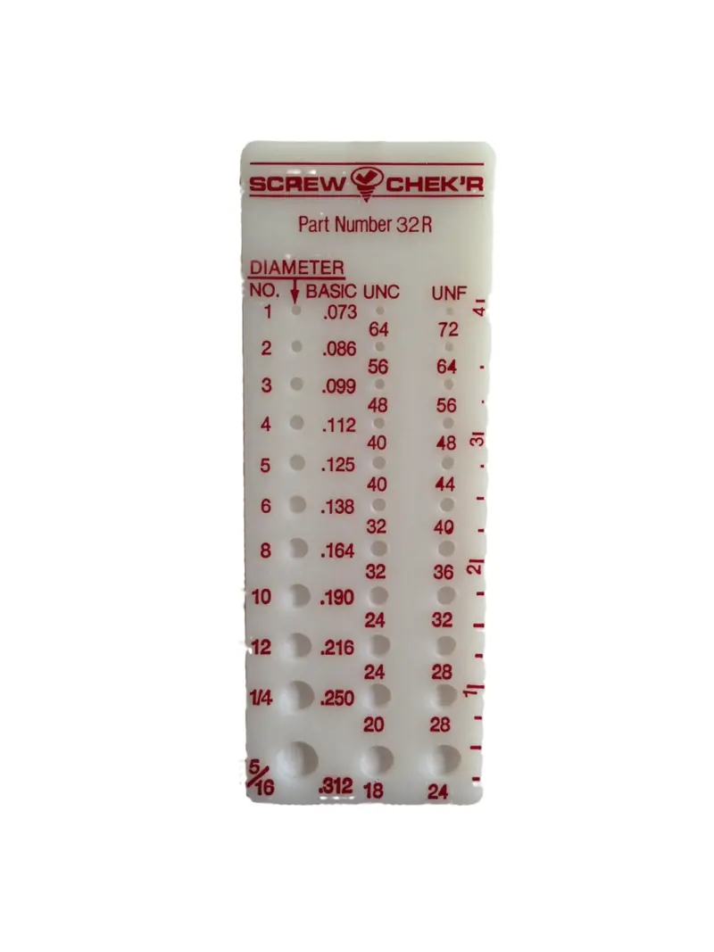 Sc.32R Inch Thread Identifier – Portable Plastic Tool 1