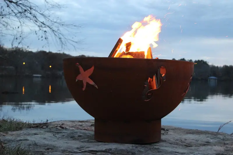 Sea Creatures 36-Inch Wood-Burning Fire Pit – Sculptural Backyard Hearth 1