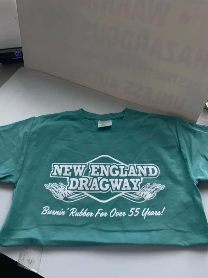 Seafoam Green New England Dragway Short-Sleeve T-Shirt 1
