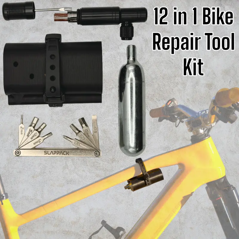 Slappack 12-In-1 Bike Repair Tool Kit With Integrated Frame & Saddle Bag 1