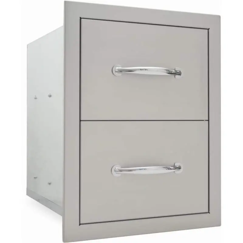Sole Gourmet 20X15 In Double-Lined Enclosed Double Drawer Cabinet 1