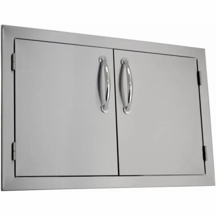 Sole Gourmet 20X30 In Deluxe Double Stainless Steel Door Cabinet With 3/8-Inch Bezel 1