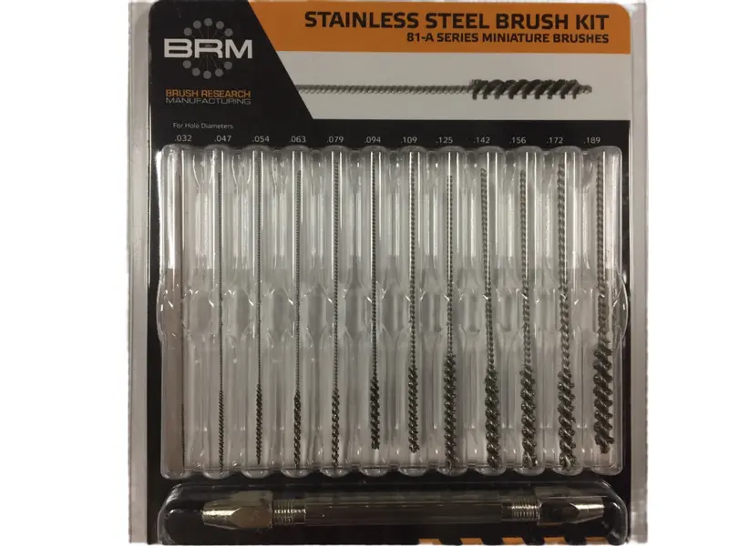Stainless Steel Miniature Brush Kit – Series 81-A (0.032"–0.189") 1