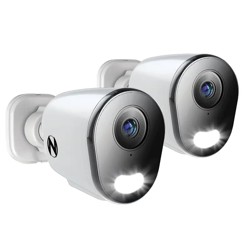 Standalone Wired 4K+ 12Mp Deterrence Camera With 2-Way Audio – 2-Pack 1