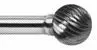 Style D Carbide Burrs – Ball-Shaped Cutting Head 1