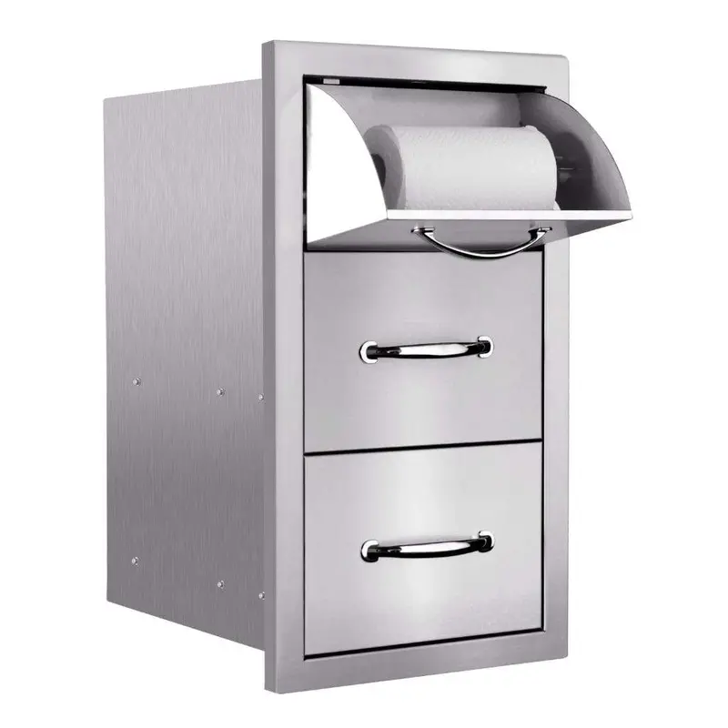 Summerset Sstdc-17M 17-Inch Vertical Masonry Combo: Dual Drawers + Paper Towel Holder 1