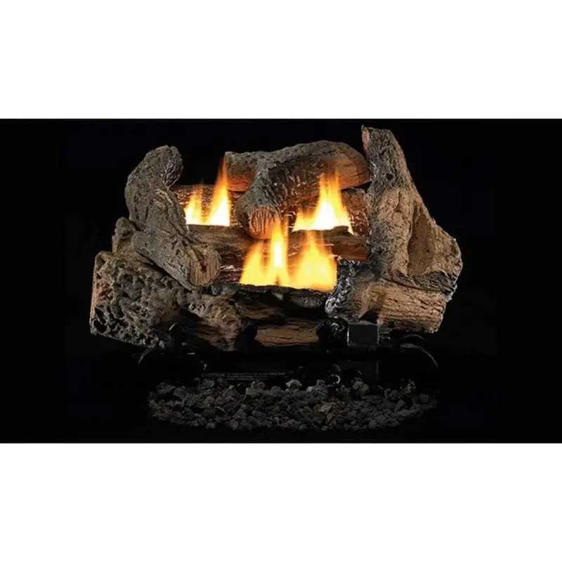 Superior Double-Flame Vd1824Pm Vent-Free Propane Log Burner – 18"/24" Dual Yellow Flame 1