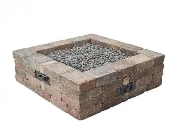 The Outdoor Greatroom Company Bronson 51-Inch Square Block Gas Fire Pit Kit (Bron5151-K) 1