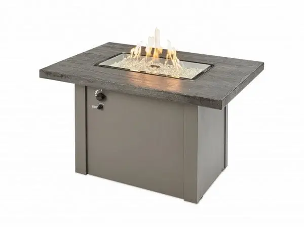 The Outdoor Greatroom Company Havenwood 44-Inch Stone Grey Rectangular Gas Fire Pit Table (Hvgg-1224-K) 1