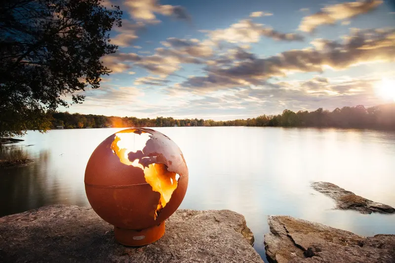 Third Rock 36-Inch Wood-Burning Fire Pit – Artisan-Crafted Outdoor Feature 1