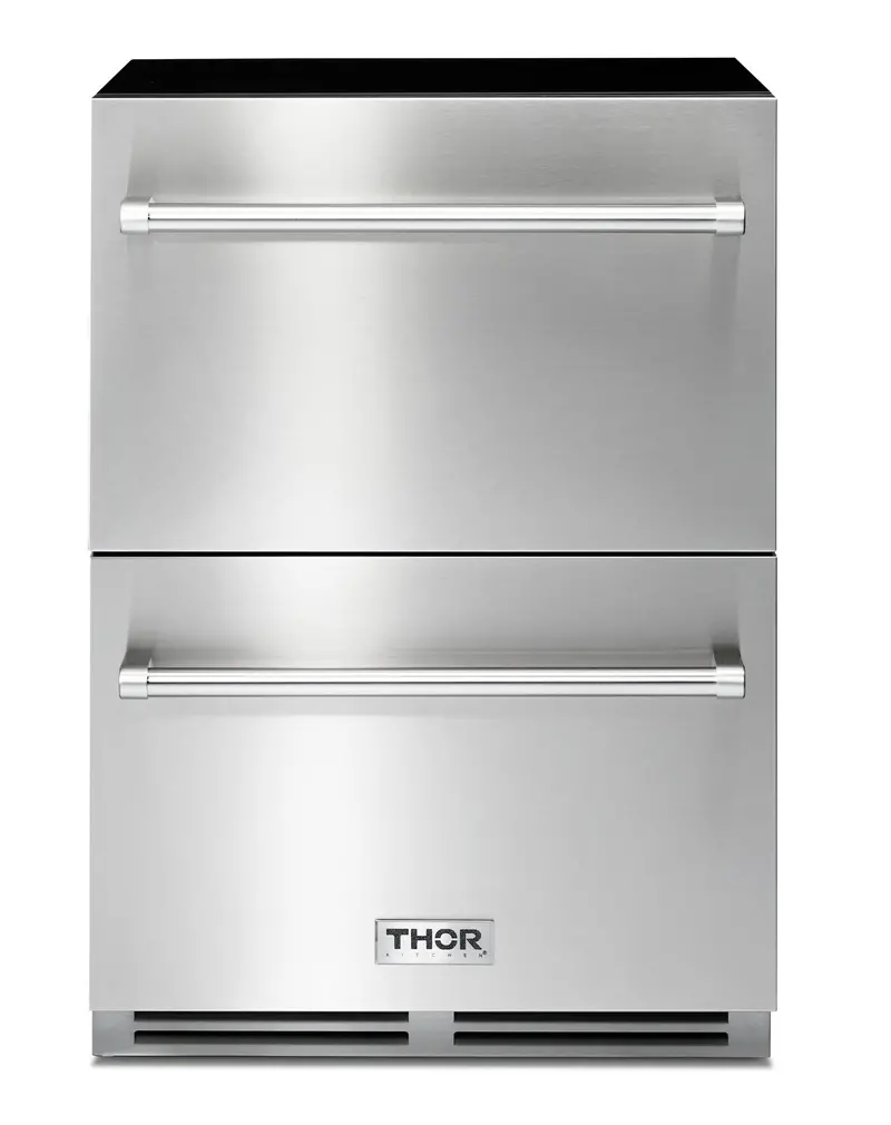 Thor Kitchen 24-Inch 5.4 Cu. Ft. Built-In Indoor/Outdoor Double Drawer Refrigerator 1