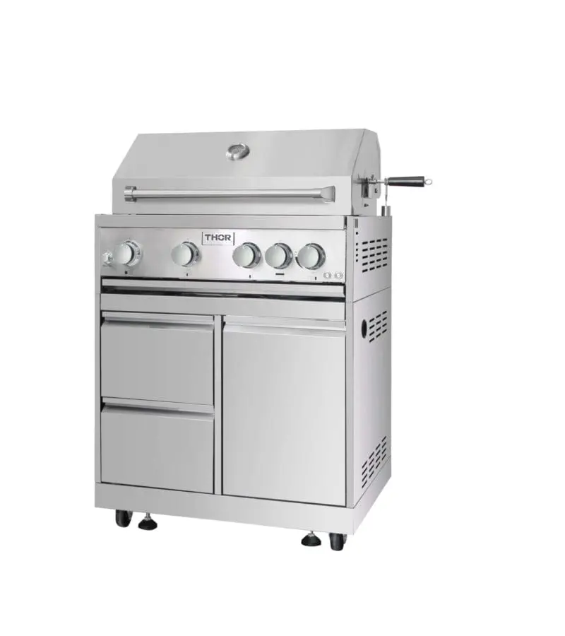Thor Kitchen 32-Inch Stainless Steel Outdoor Bbq Grill Base Cabinet For Seamless Integration 1