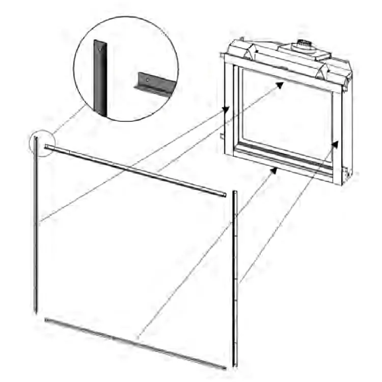 Tile Lip Kit For Direct Vent Gas Fireplaces – Marquis By Kingsman (34Zcv-Tlk) 1