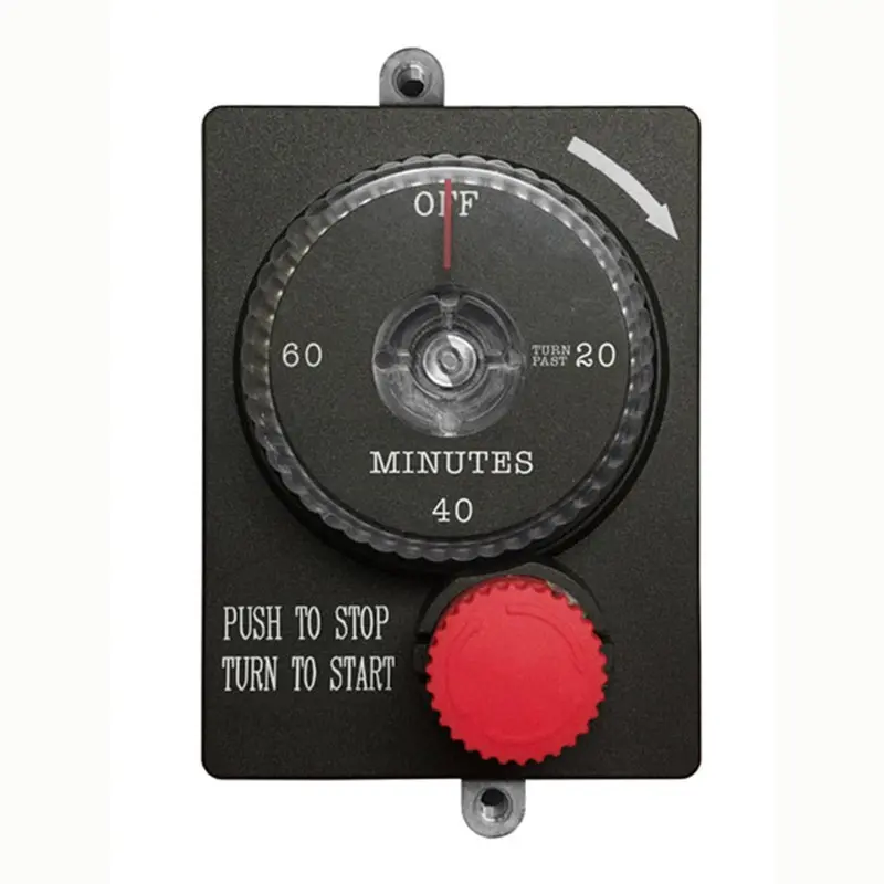 Trueflame Mechanical 1-Hour Countdown Timer With Manual Emergency Shut-Off 1