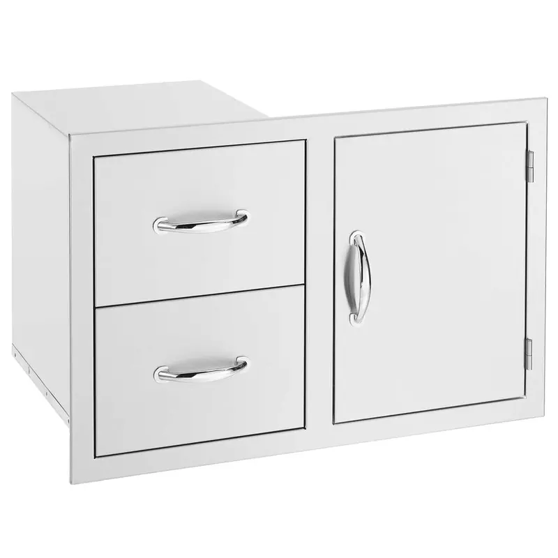 Trueflame Two-Drawer And Access Door Combo Cabinet System 1