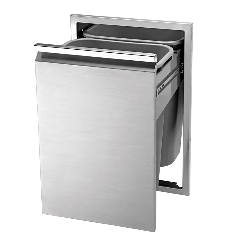 Twin Eagles Tetd182T-B 18-Inch Roll-Out Double Trash Drawer System 1