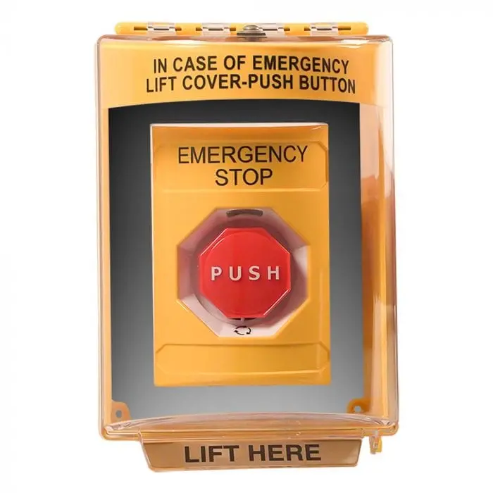 Warming Trends Weatherproof Emergency Stop Push Button With Lift Cover (Emerstop) 1