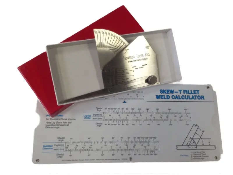 Wg-9C Skew-T Fillet Weld Gauge With Integrated Calculation Scale 1