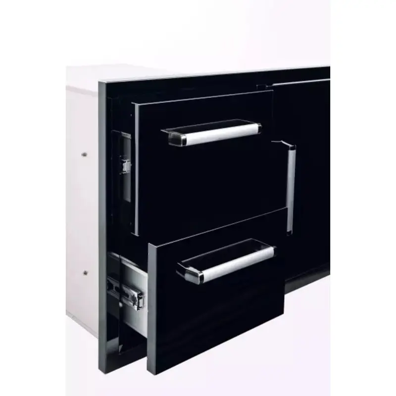 Whistler By Bonfire Outdoor Black Series 22" × 33" × 22" Door-And-Drawer Combo – Cbadc-B 1