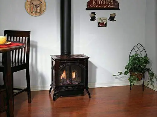 White Mountain Hearth Spirit Dvp20Cc30M Cast Iron Small Stove In Porcelain Mahogany Finish 1