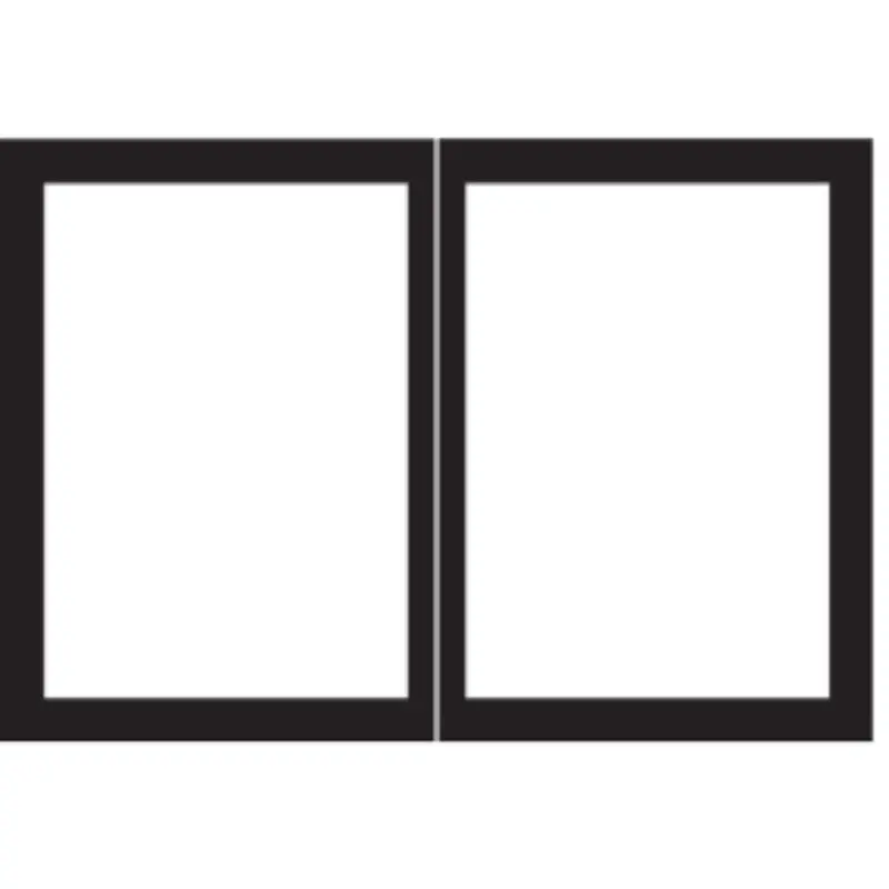 White Mountain Hearth Tahoe Deluxe 36-Inch Black Rectangle Door Set 1