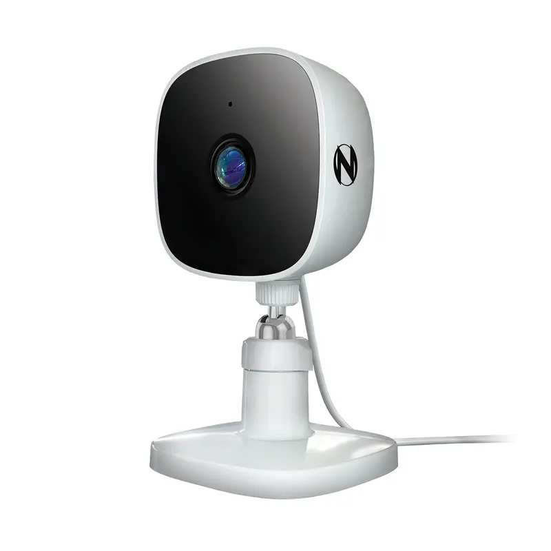 White Wi-Fi Plug-In 1080P Indoor Deterrence Camera With Two-Way Audio 1