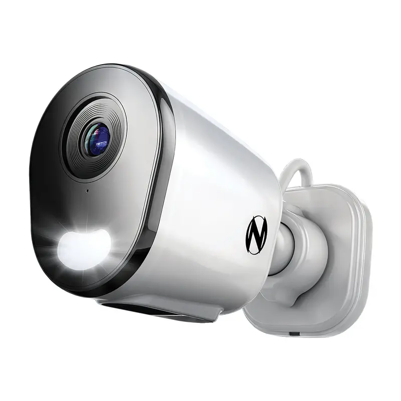 White Wi-Fi Plug-In 2K Deterrence Camera With Two-Way Audio, Siren, And Audio Alerts 1