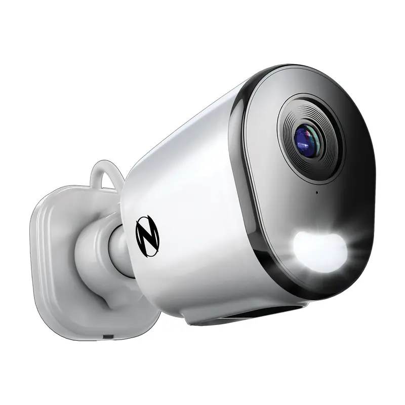 White Wi-Fi Plug-In 4K Deterrence Camera With Two-Way Audio, Siren, And Audio Alerts 1